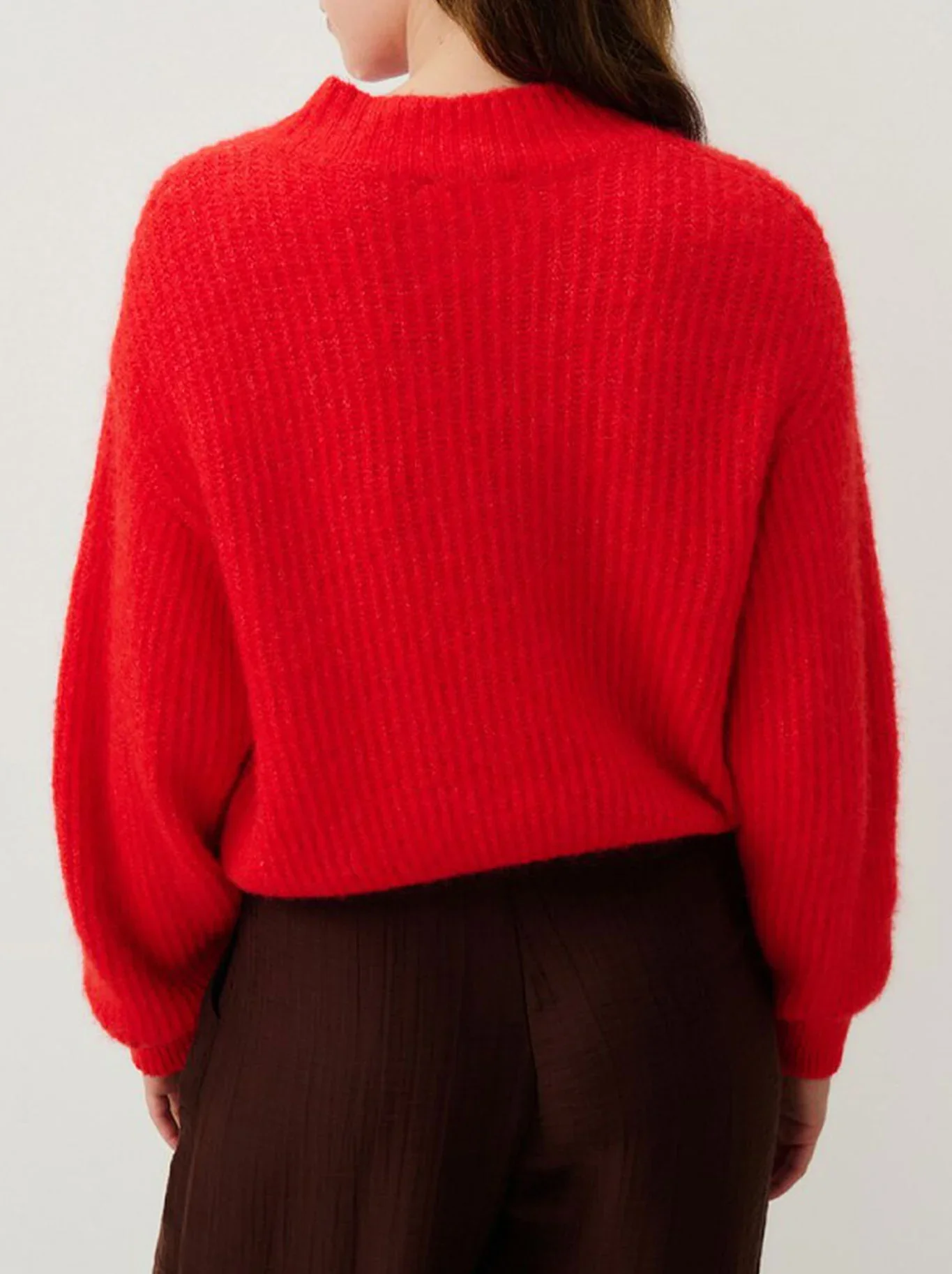 American Vintage East Mock Neck Knit Pullover | Chilli Pepper Melange - Image 3