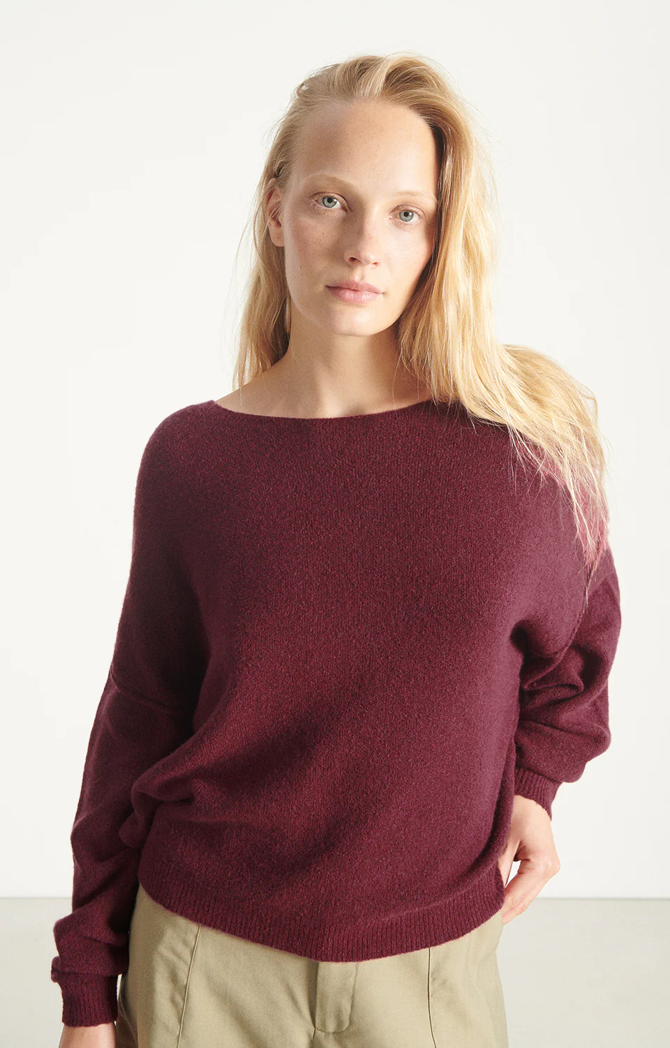American Vintage Women's Sweater Damsville | Grape Melange - Image 3