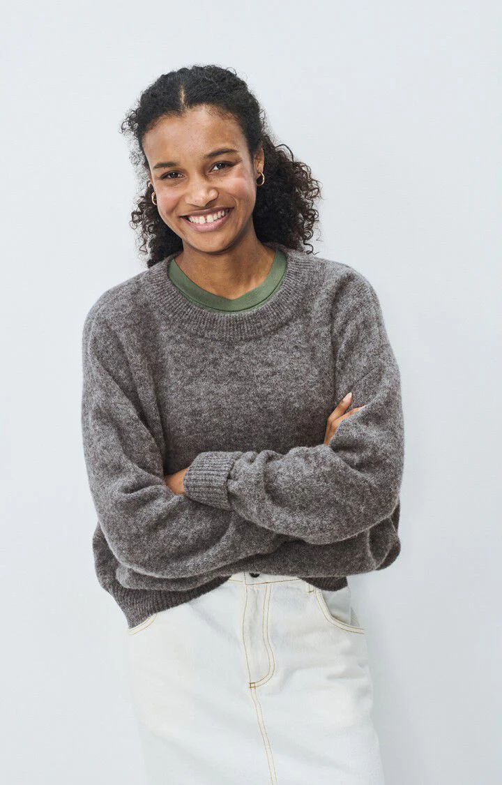 American Vintage Women's Sweater Vitow | Steel Melange - Image 3