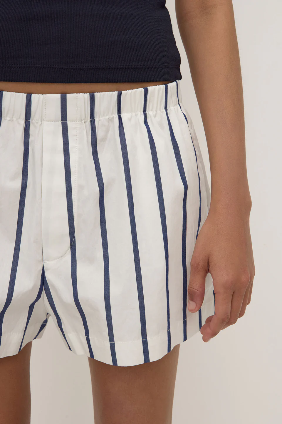 Assembly Label Nara Stripe Short | White/True Navy - Image 5