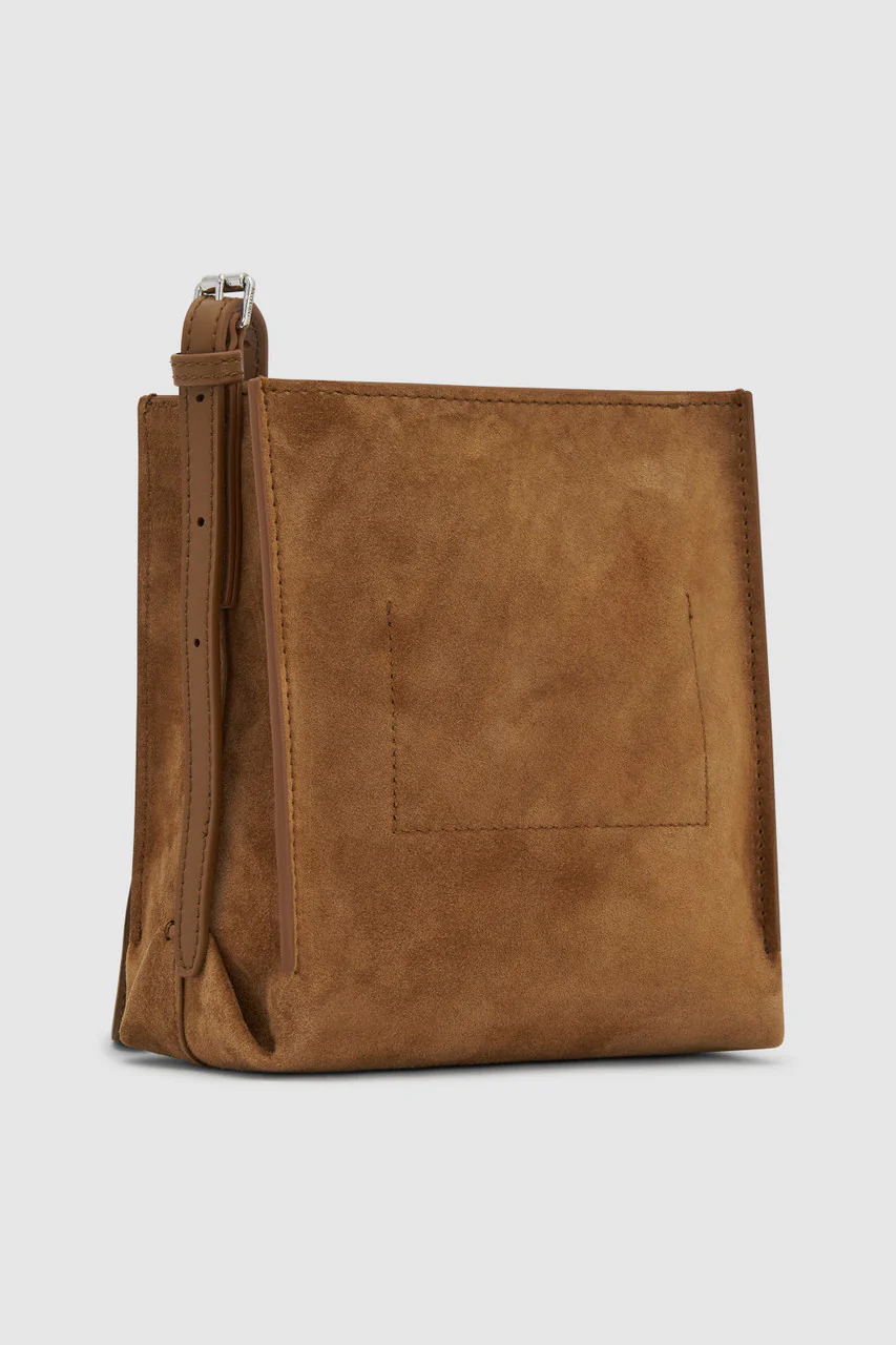 Oroton Margot Tiny Bucket Bag Suede | Teak - Image 5