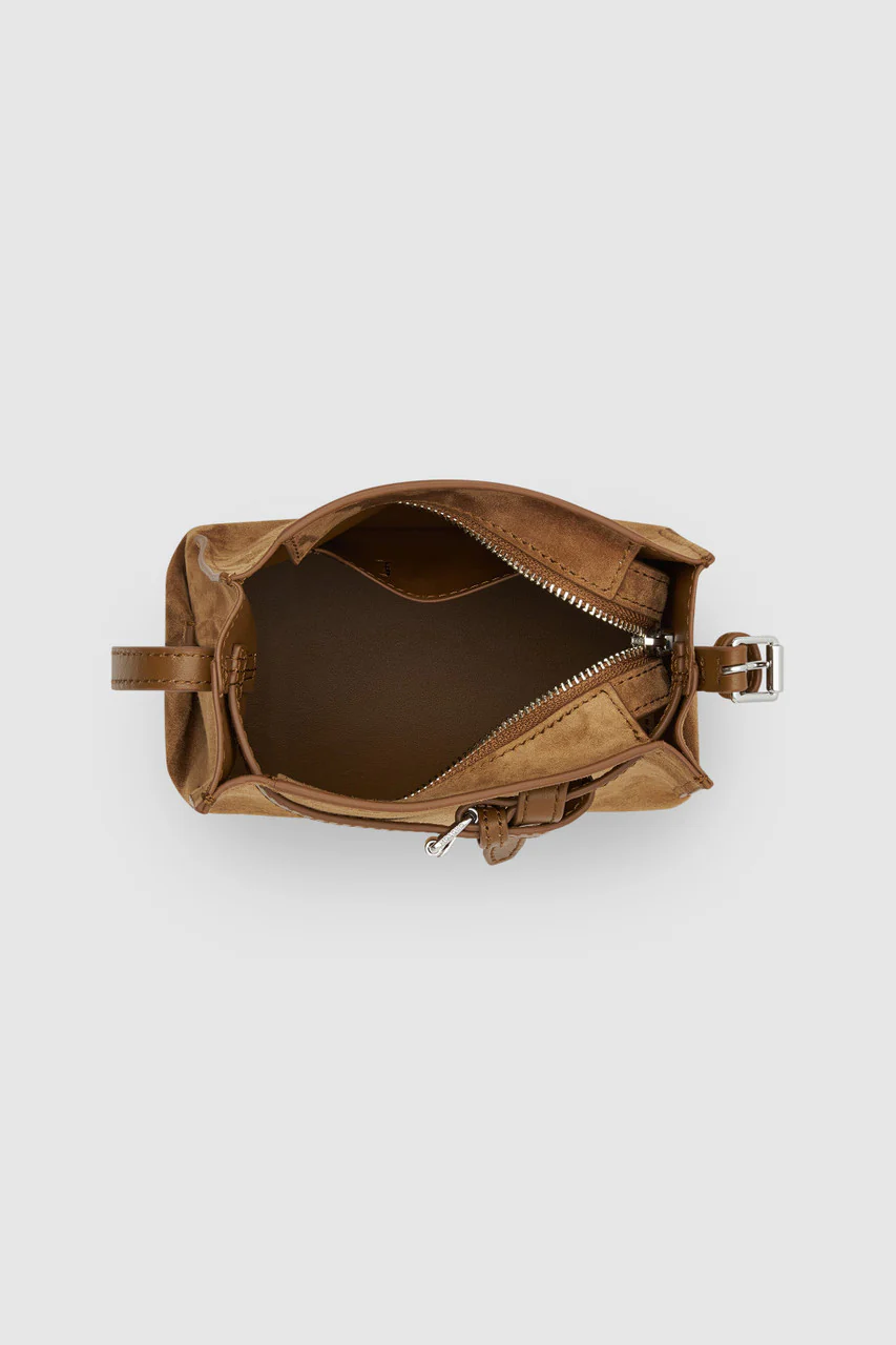 Oroton Margot Tiny Bucket Bag Suede | Teak - Image 6