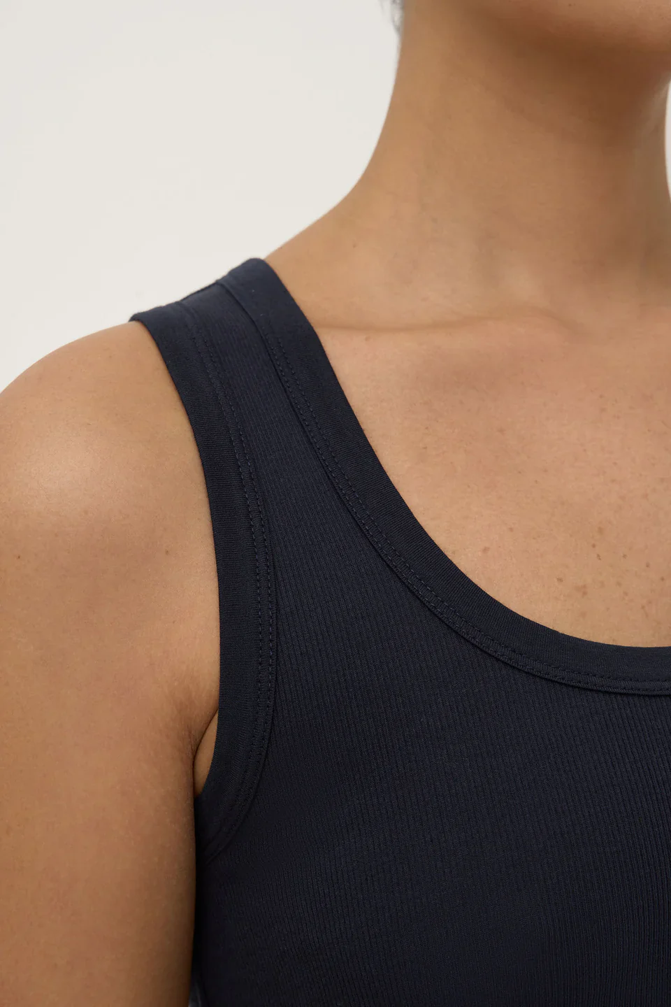 Assembly Label Robyn Scoop Neck Rib Tank | True Navy - Image 4