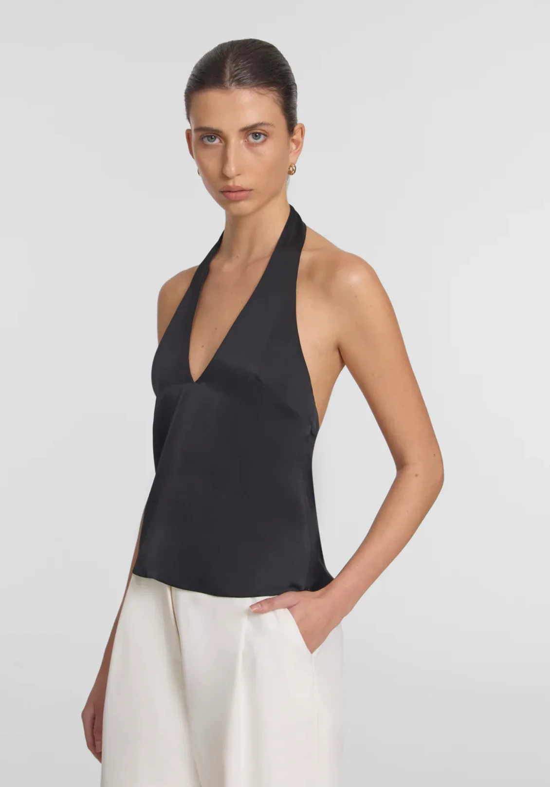 Viktoria & Woods Evian Halter Top | Black - Image 5